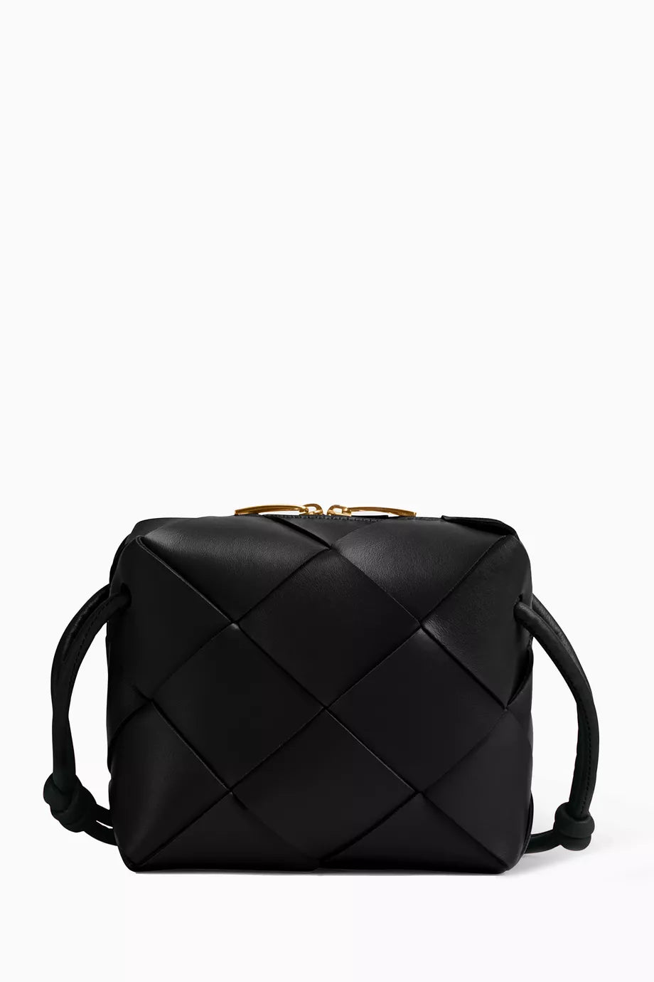 Mini Cassette Bag in Intreccio Leather