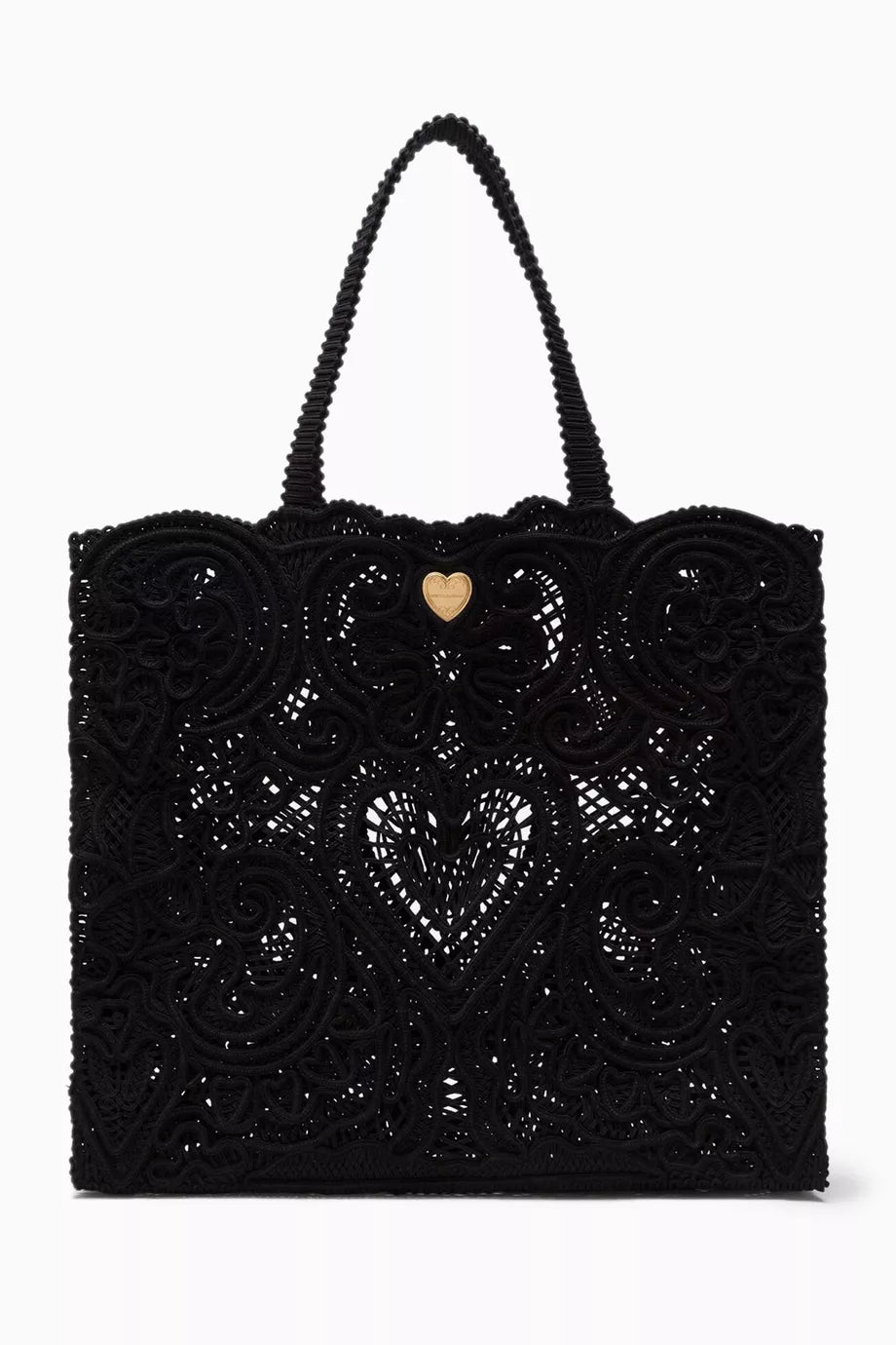 Large Tote Bag in Cordonetto Lace