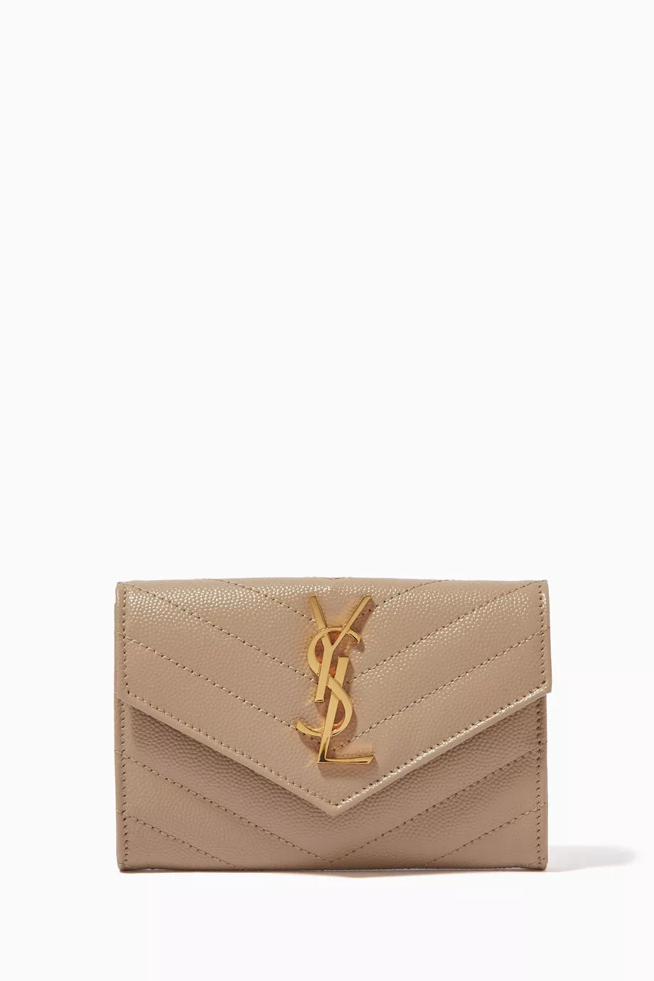 Cassandre Matelassé Small Envelope  Wallet in Embossed Leather