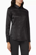 Fitted Shirt in Satin Silk