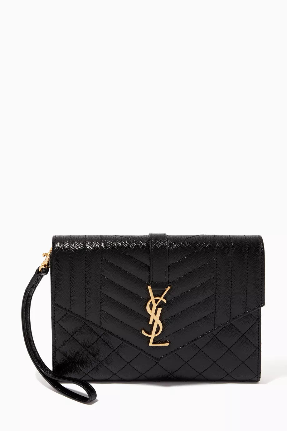 Envelope Flap Pouch in Matelassé Leather