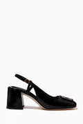 Georgia 70mm Slingback Sandals in Patent Leather
