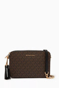 Ginny Camera Bag in Logo-print Canvas & Leather