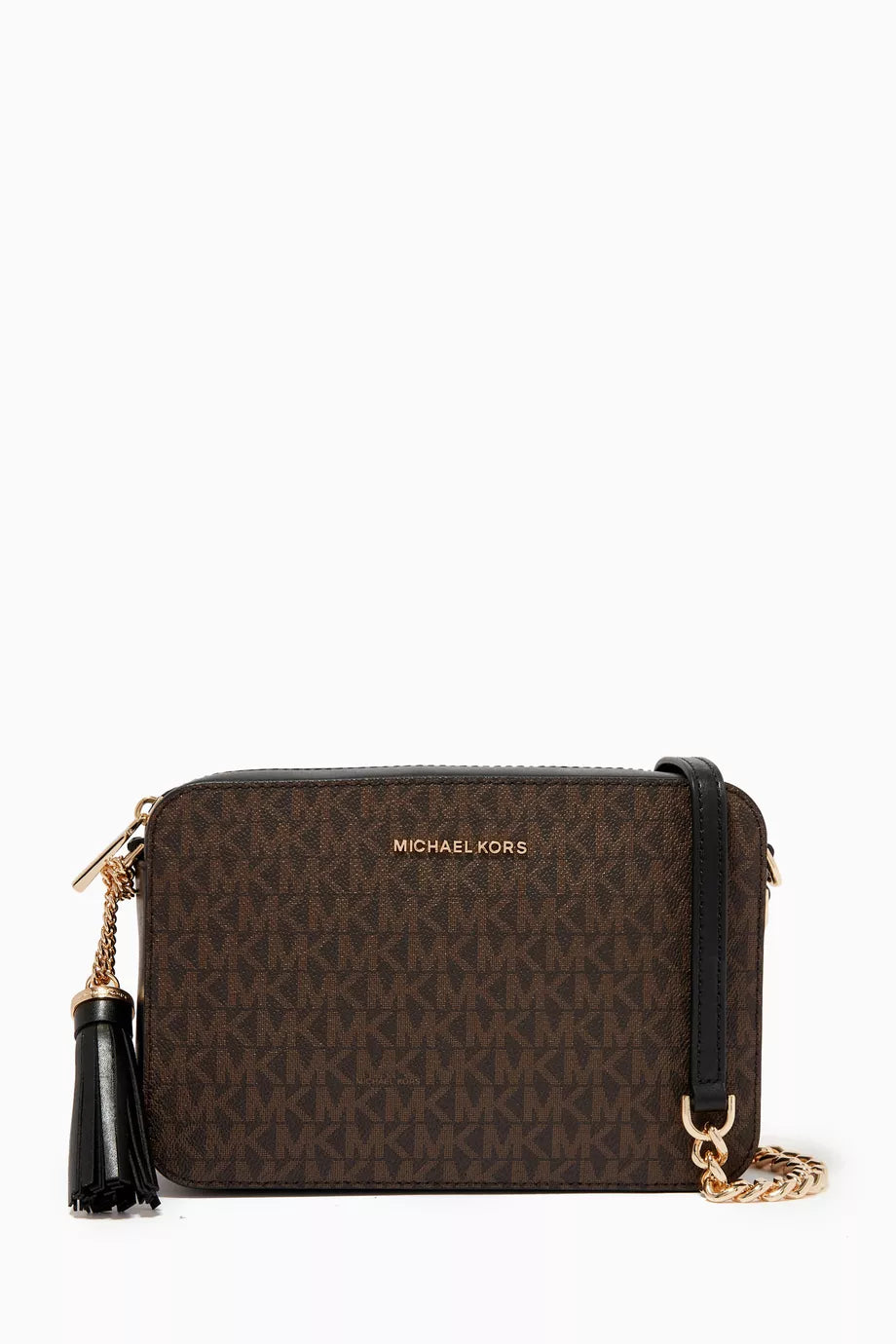 Ginny Camera Bag in Logo-print Canvas & Leather