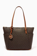 Jet Set Tote Bag in Logo-print Canvas