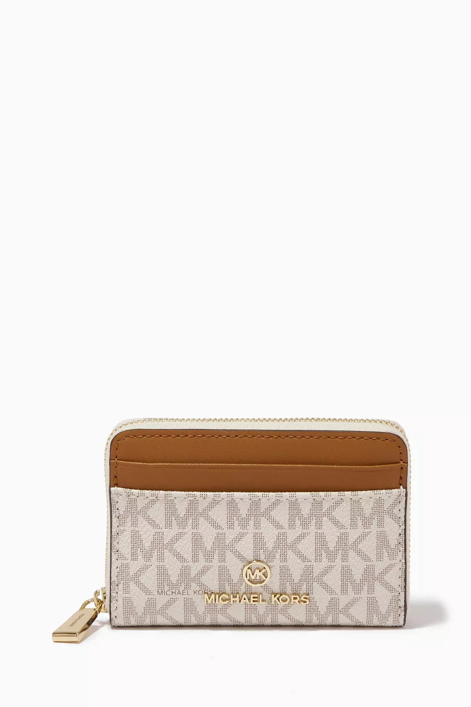 Jet Set Charm Zip Wallet in Logo Canvas