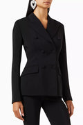 Intricate Double-breasted Blazer