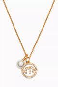Logo Pendant Necklace in Metal