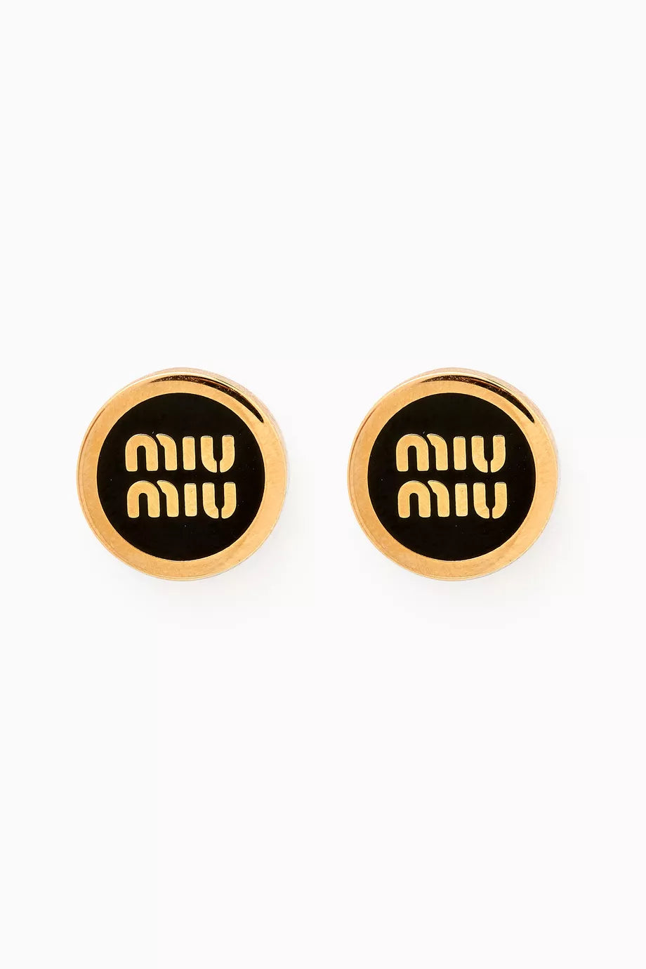 Enameled Logo Stud Earrings