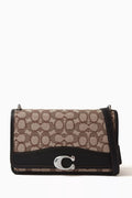 Bandit Signature-print Shoulder Bag in Jacquard & Leather