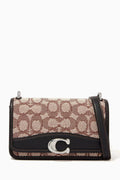 Bandit Signature-print Crossbody Bag in Jacquard & Leather