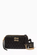 Logo Small Crossbody Bag in Matelasse Leather