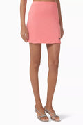 Knitted Mini Skirt in Cotton Blend