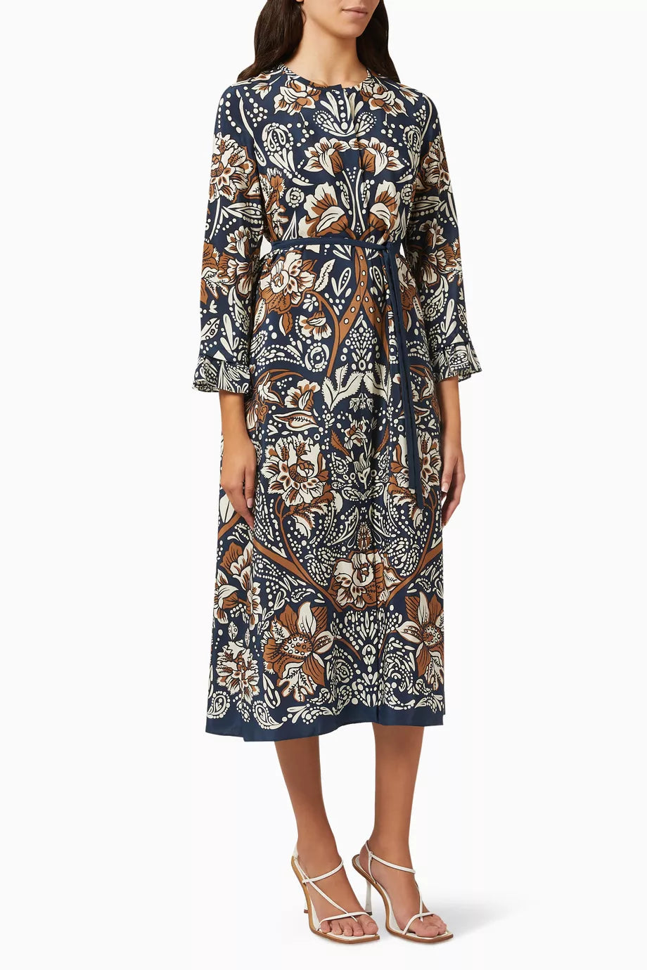 Bella Midi Dress in Silk