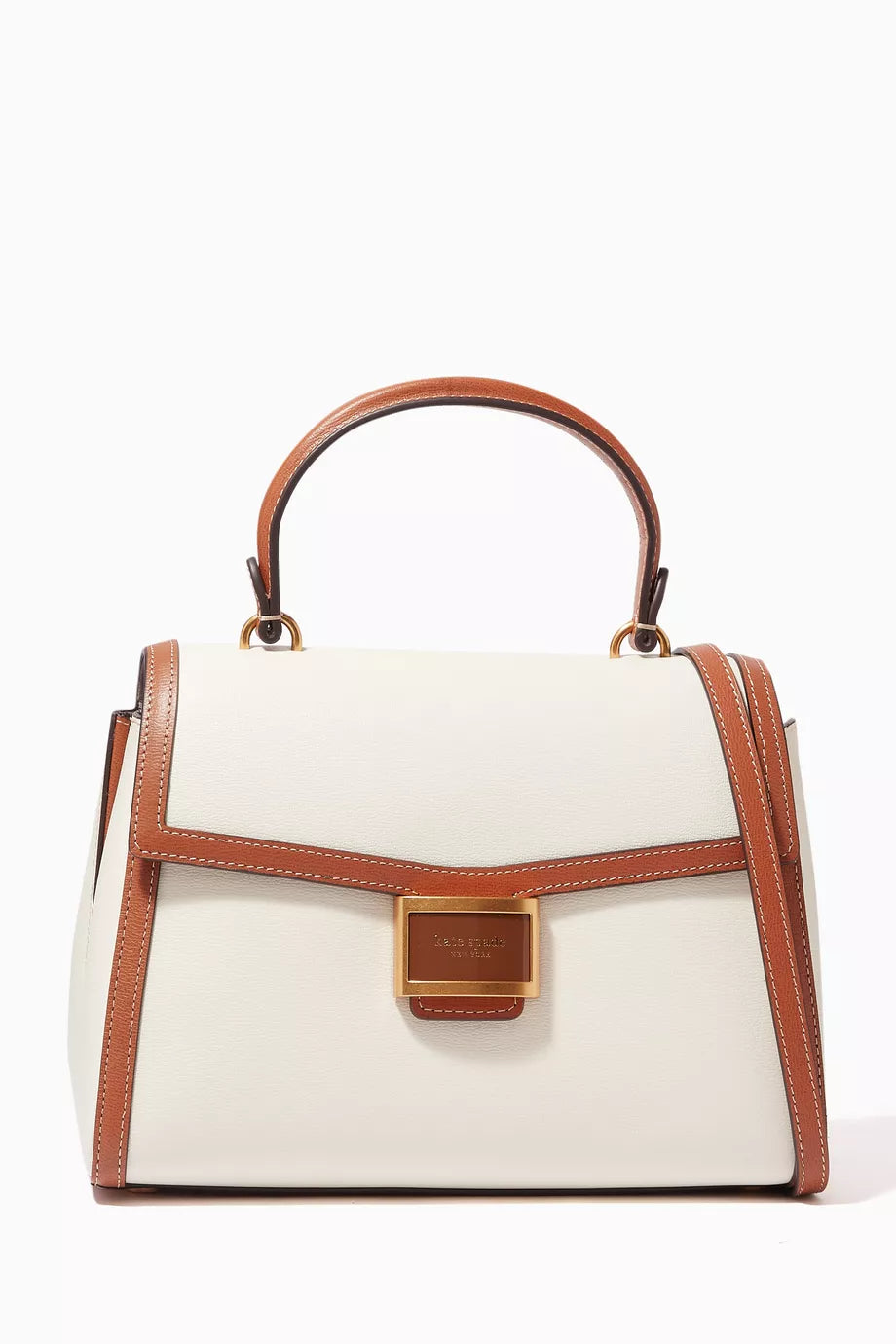 Medium Katy Top Handle Bag in Textured Leather