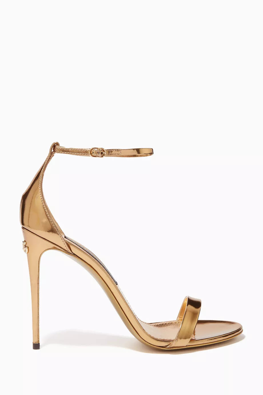 Keira 105 Sandals in Mirror-effect Leather