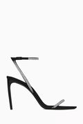 Georgia 90 Rhinestones Sandals in Crepe Satin