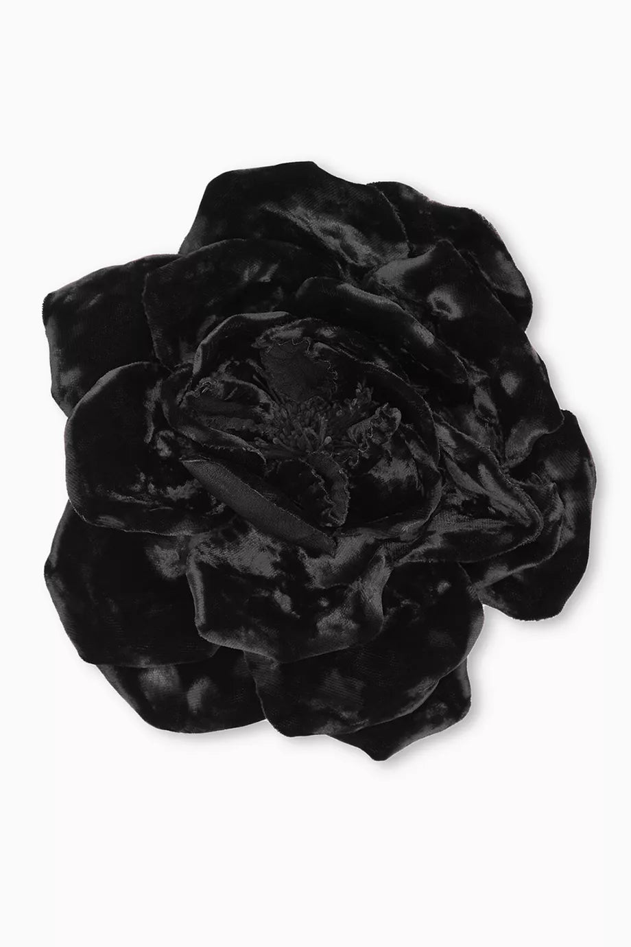 Large Wild Rose Brooch in Crushed Velvet