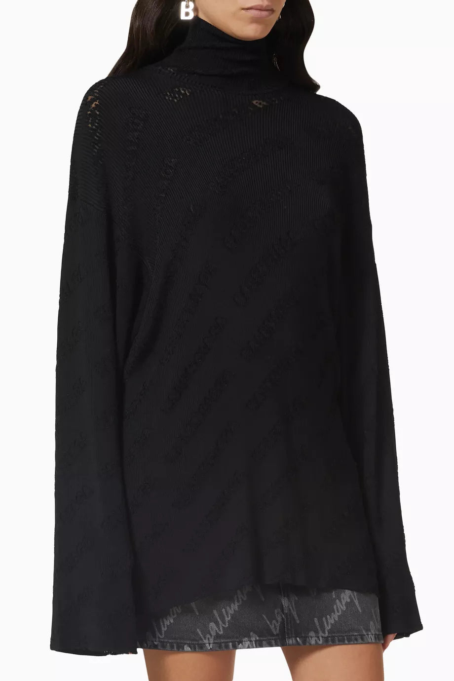 All-over Logo Turtleneck Sweater in Knit