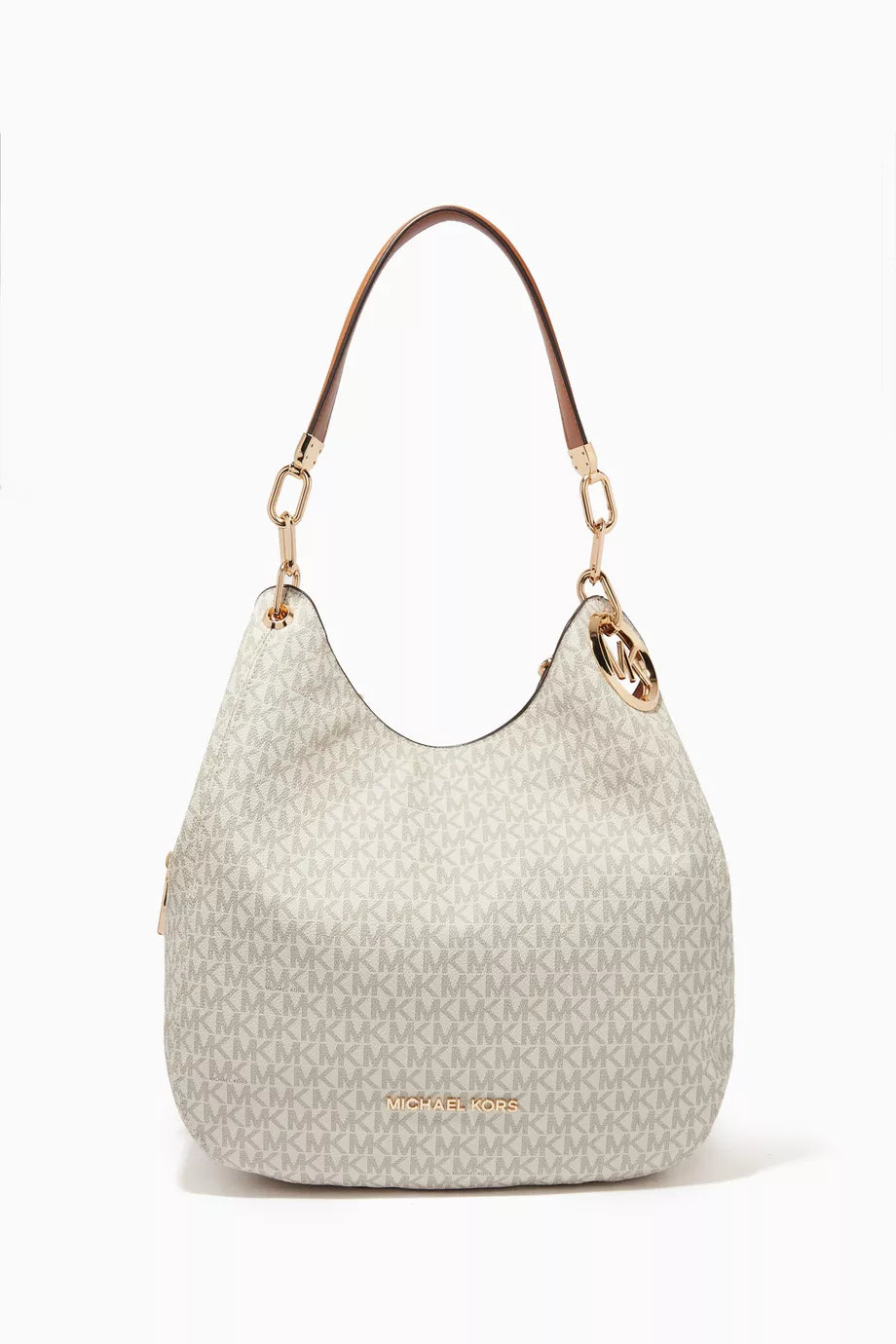 Large Mina Logo Shoulder Bag in Coated-canvas