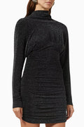 Cowl Back Dress in Lurex Jersey