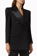 Double-breasted Tuxedo Jacket in Wool