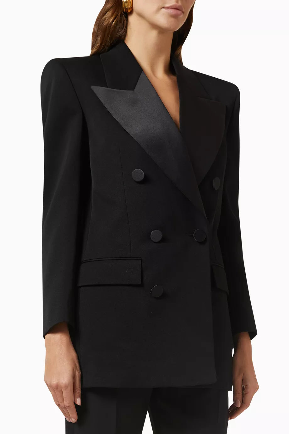 Double-breasted Tuxedo Jacket in Wool