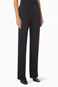 High-Waist Tuxedo Pants in Grain De Poudre