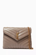 Medium Loulou Bag in "Y" Matelassé Leather