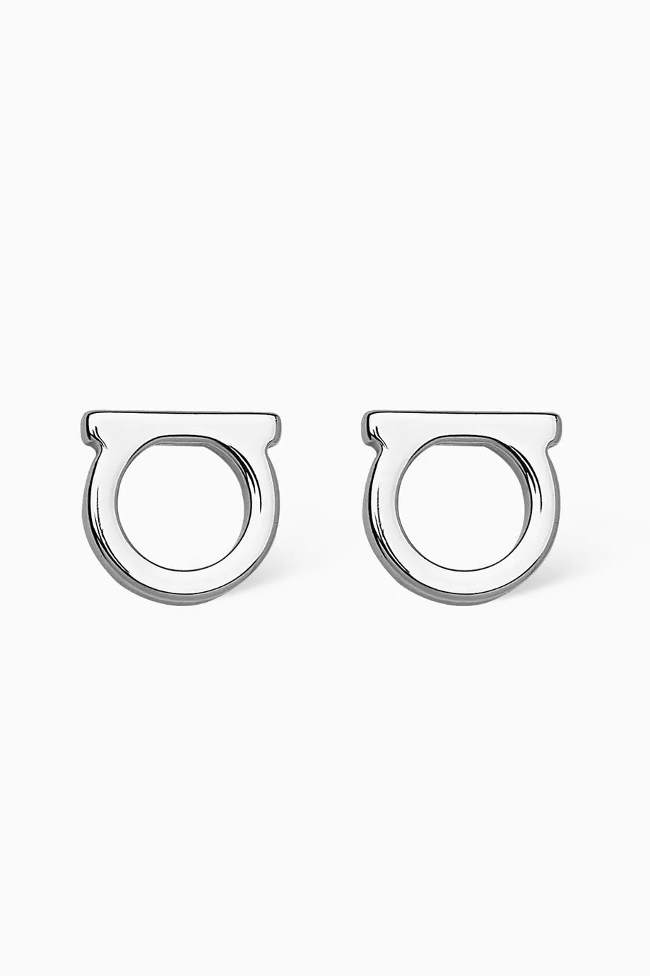 Gancini Stud Earrings in Metal