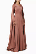 Mermaid Cape Gown in Satin