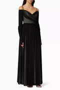 Gathered Maxi Gown in Jersey