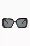 Medusa Stud Square Sunglasses in Acetate