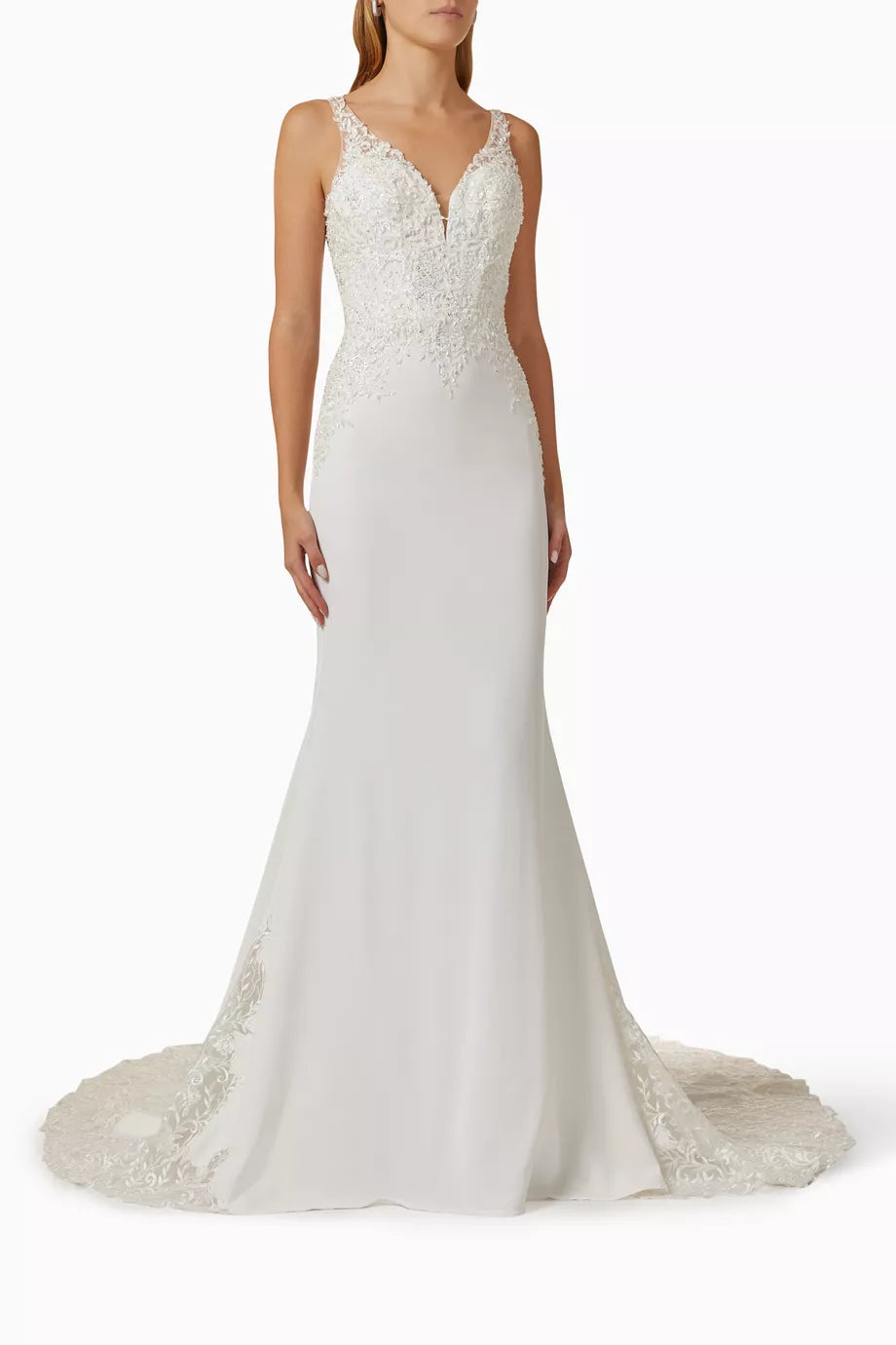 Pearl-embellished Maxi Gown