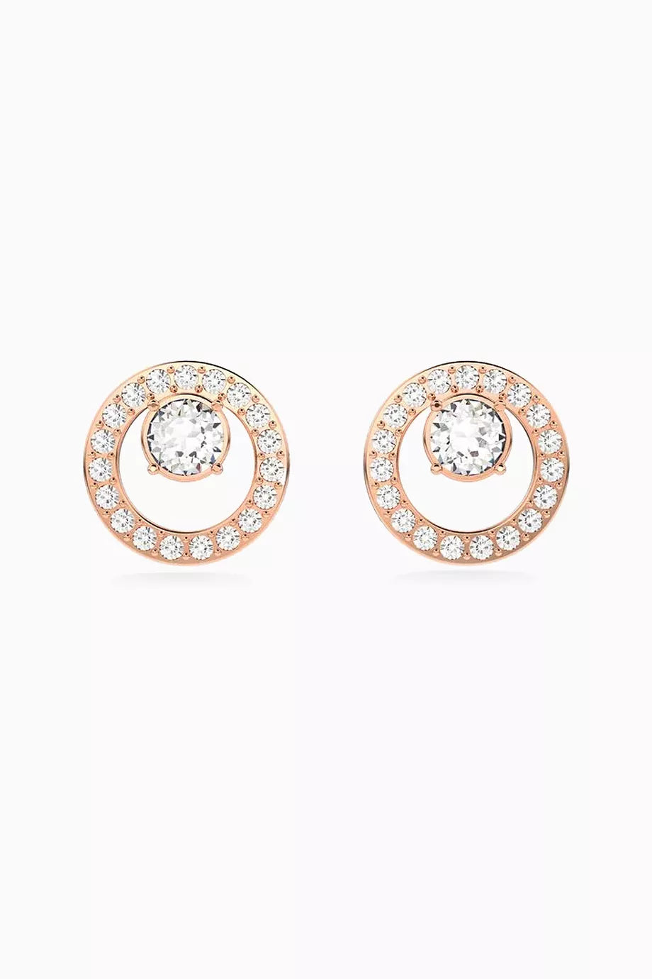 Creativity Crystal Stud Earrings in Rose Gold-plated Metal