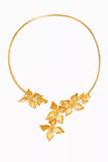 Blossom Collar Necklace in 24kt Gold-plated Brass