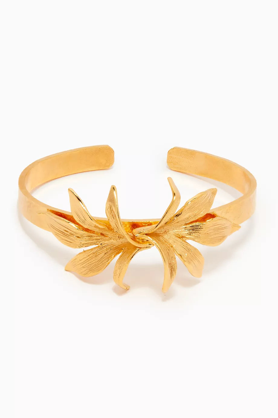 Guzmania Cuff Bracelet in 24kt Gold-plated Brass