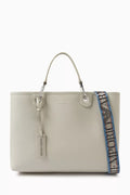 Medium Logo-embossed Tote Bag in Faux Leather