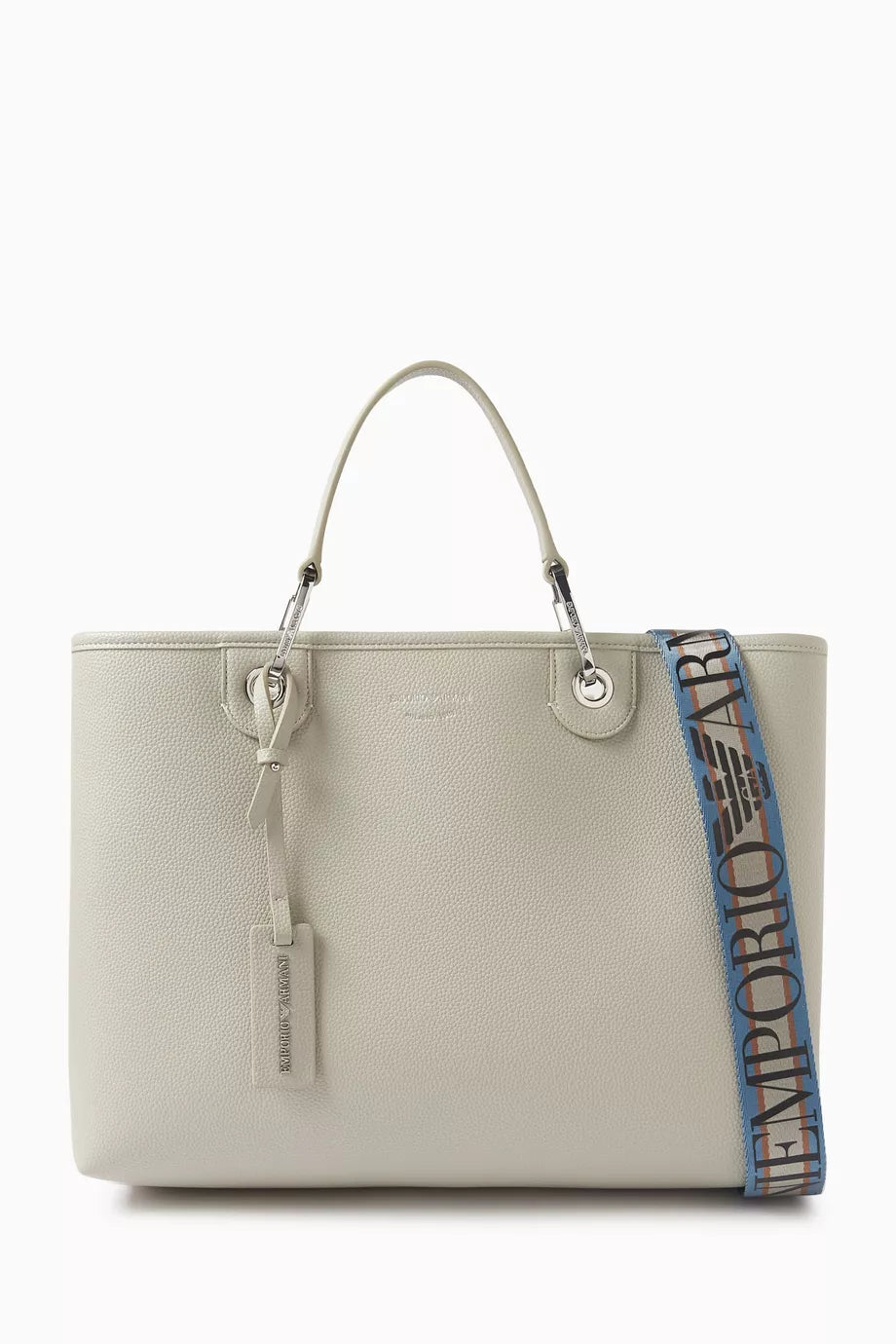 Medium Logo-embossed Tote Bag in Faux Leather
