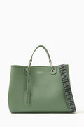 Medium Logo-embossed Tote Bag in Faux Leather