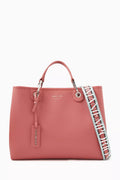 Medium Logo-embossed Tote Bag in Faux Leather