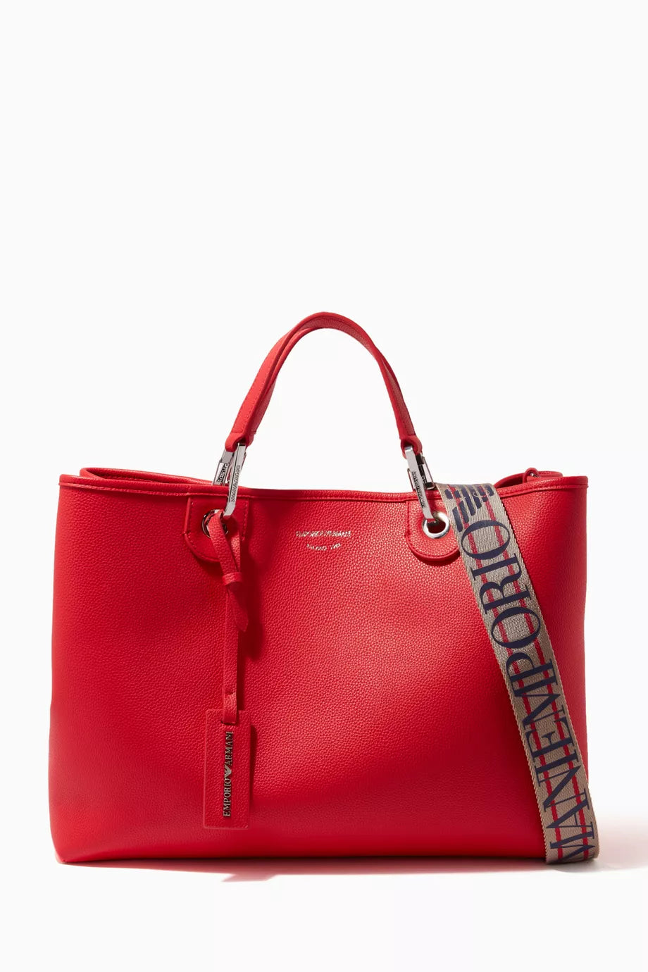 Medium Logo-embossed Tote Bag in Faux Leather