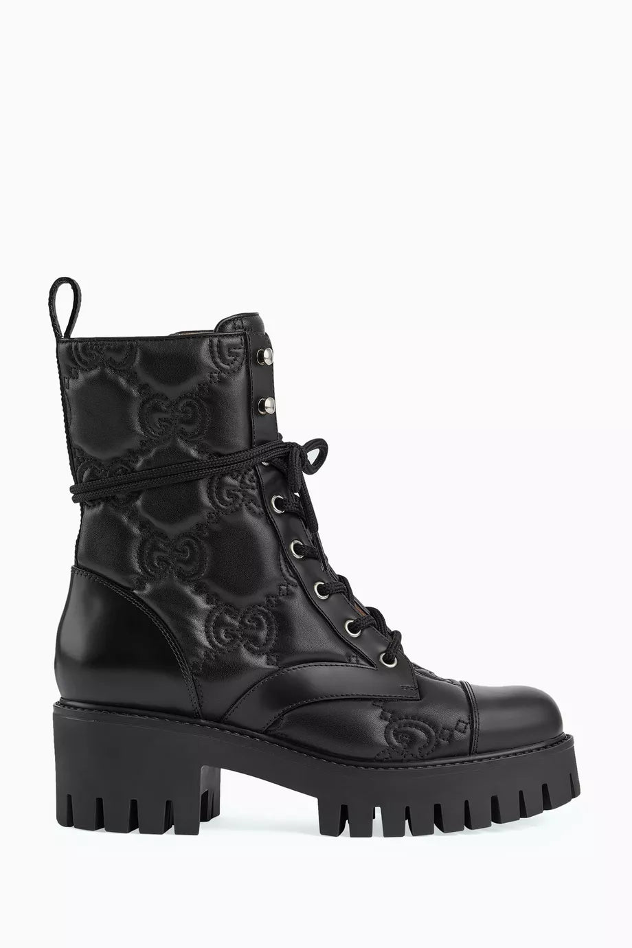 Lace-up Boots in GG Quilted-leather