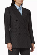 GG-motif Jacket in Wool-jacquard