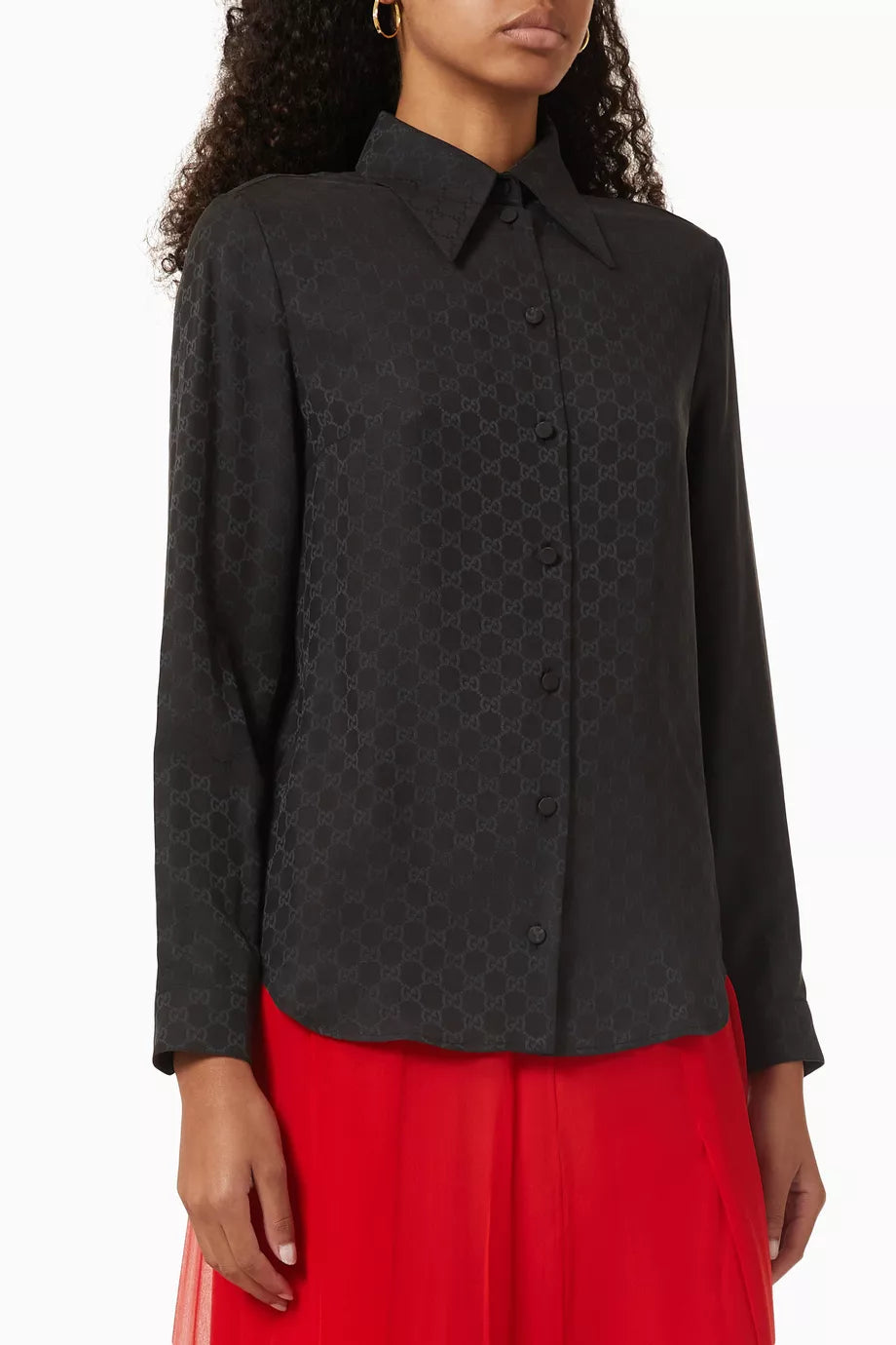 GG Shirt in Silk-crêpe