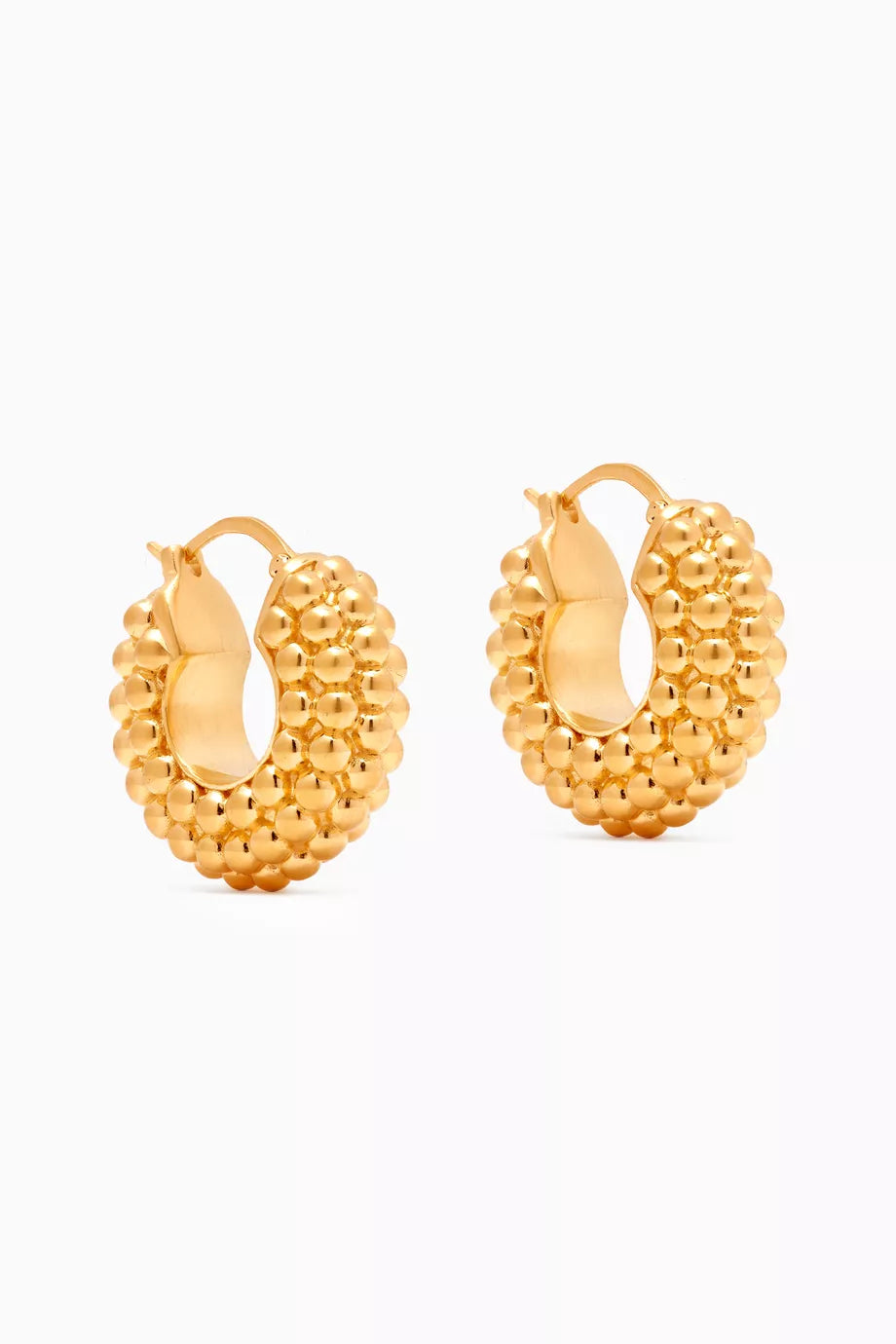 Baya Hoop Earrings in 18kt Gold-plated Brass