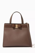 Medium Vara Bow Top-handle Bag in Leather