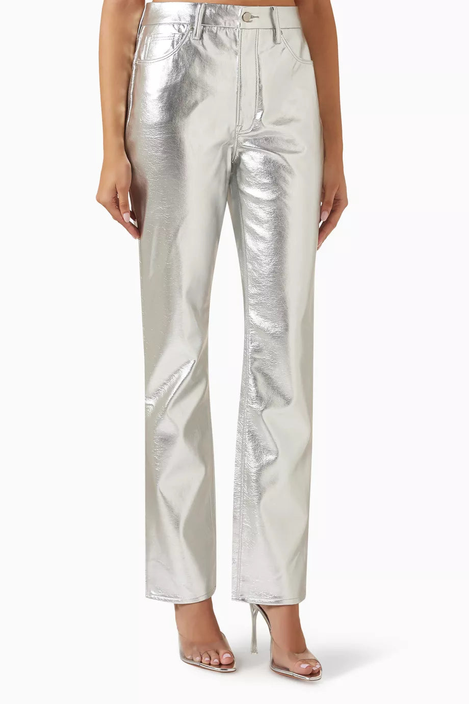 Good Icon Pants in Metallic Faux Leather