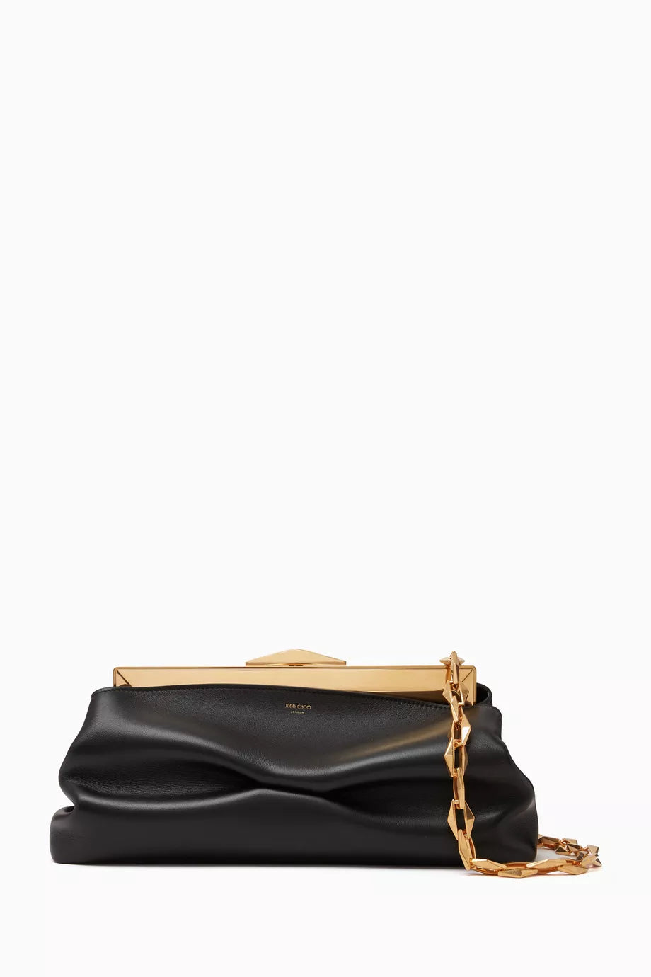Diamond Frame Clutch Bag in Nappa