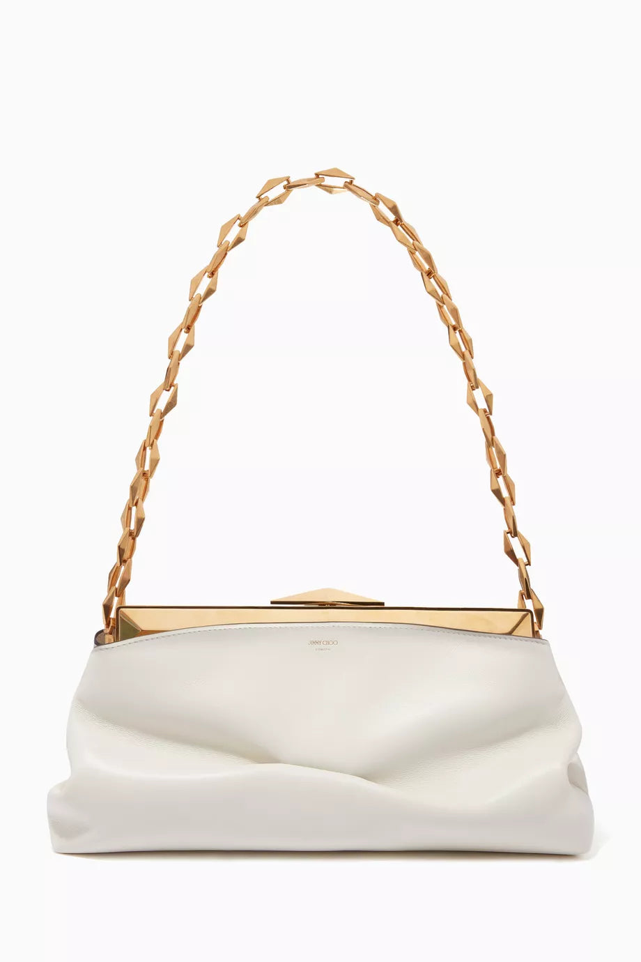 Diamond Frame Clutch Bag in Nappa